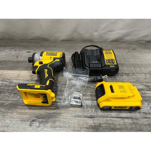 AS-IS DEWALT Atomic 20V Max Lithium-Ion Brushless Cordless Compact 1/4 in. Impact Driver Kit
