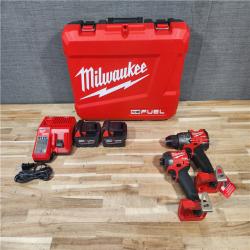 HOUSTON LOCATION - AS-IS (APPEARS LIKE NEW) Milwaukee FUEL 18V Lithium-Ion Brushless Cordless Hammer Drill and Impact Driver Combo Kit