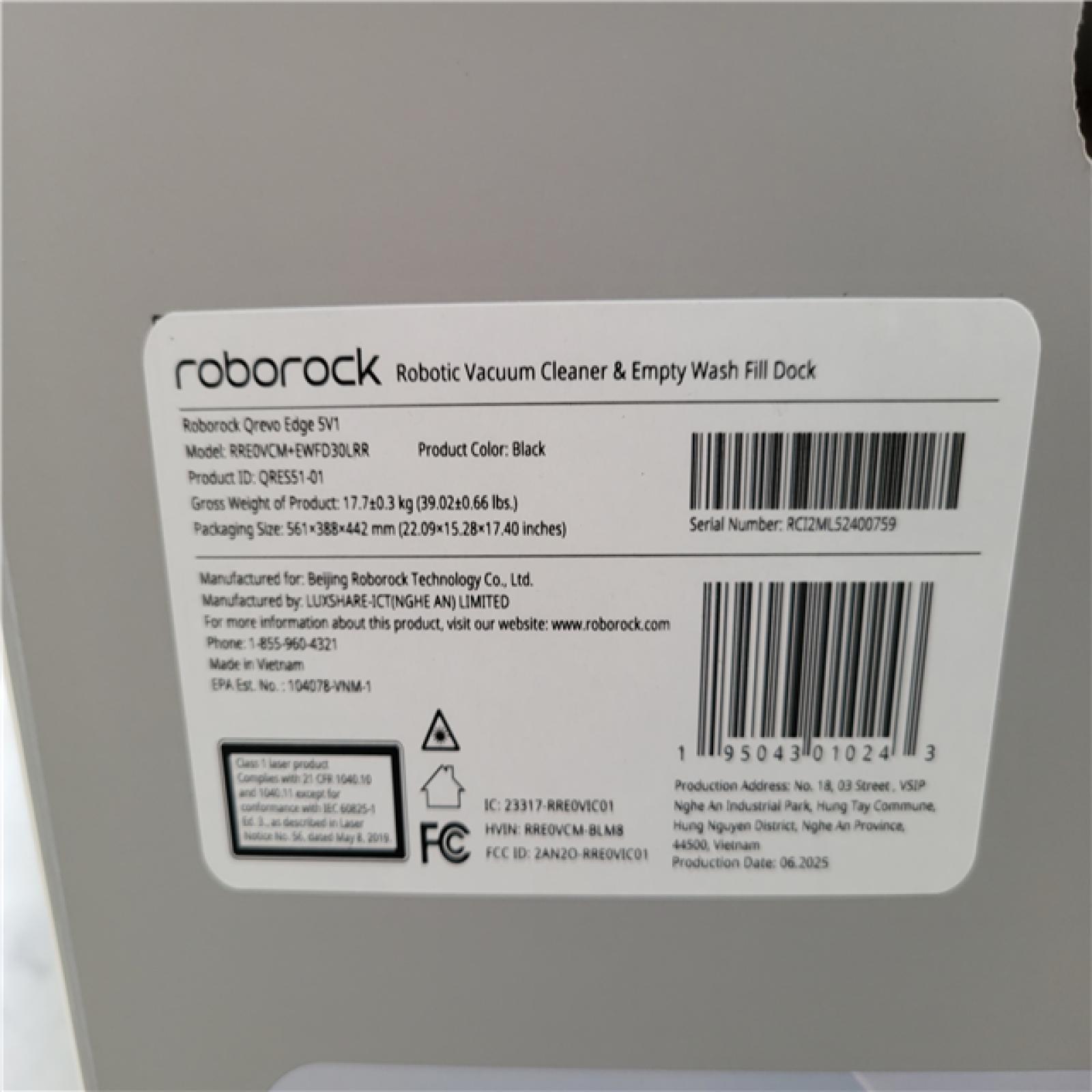 CALIFORNIA AS-IS LIKE NEW ROBOROCK QREVO EDGE SERIES
