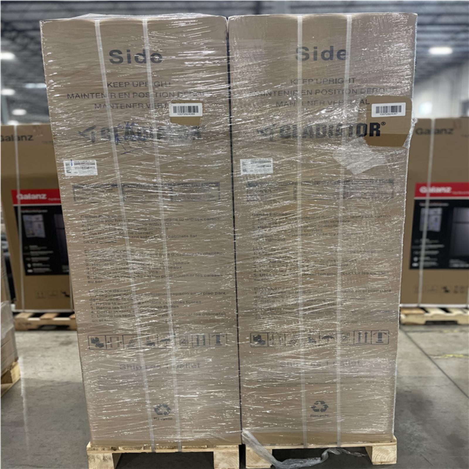 DALLAS LOCATION-Gladiator Flex 78 in W x 75 in H x 19 in D Pre-Assembled 24 Gauge Welded Steel 4-Piece Garage Storage System in Silver Tread PALLET-(2 SETS)
