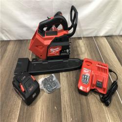 AS-IS Milwaukee FUEL 14 in. 18V Lithium-Ion Brushless Battery Top Handle Chainsaw Kit