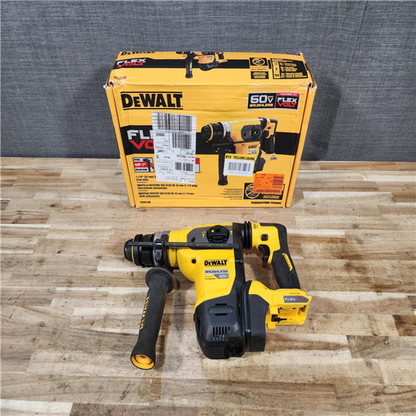 HOUSTON LOCATION - AS-IS DEWALT FLEXVOLT 60V MAX Cordless 1-1/4 in. SDS Plus Rotary Hammer (Tool Only)