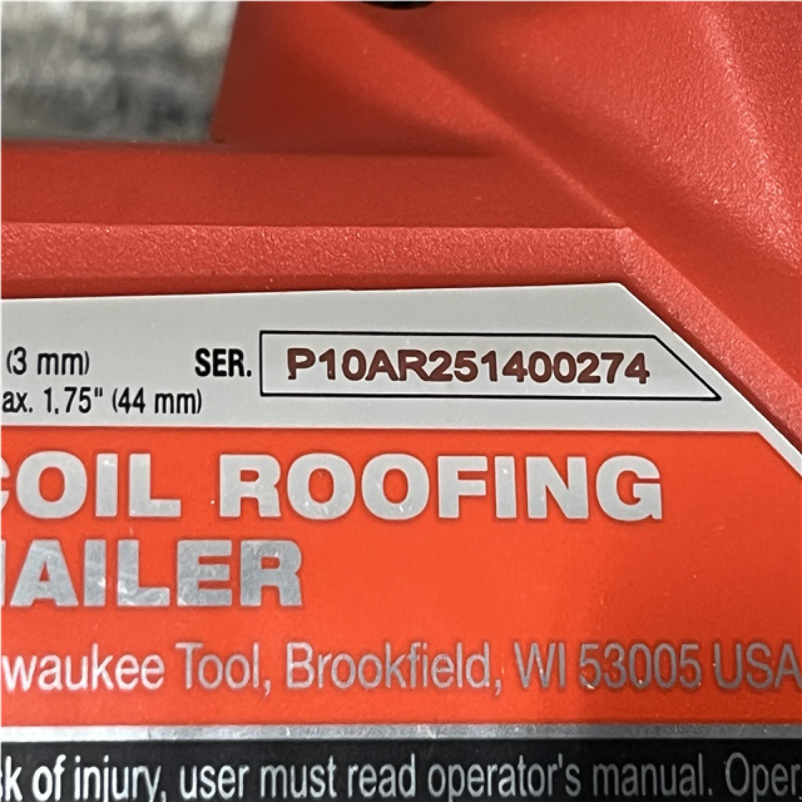 AS-IS Milwaukee FUEL 18-Volt Lithium-Ion Brushless Cordless Coil Roofing Nailer (Tool Only)