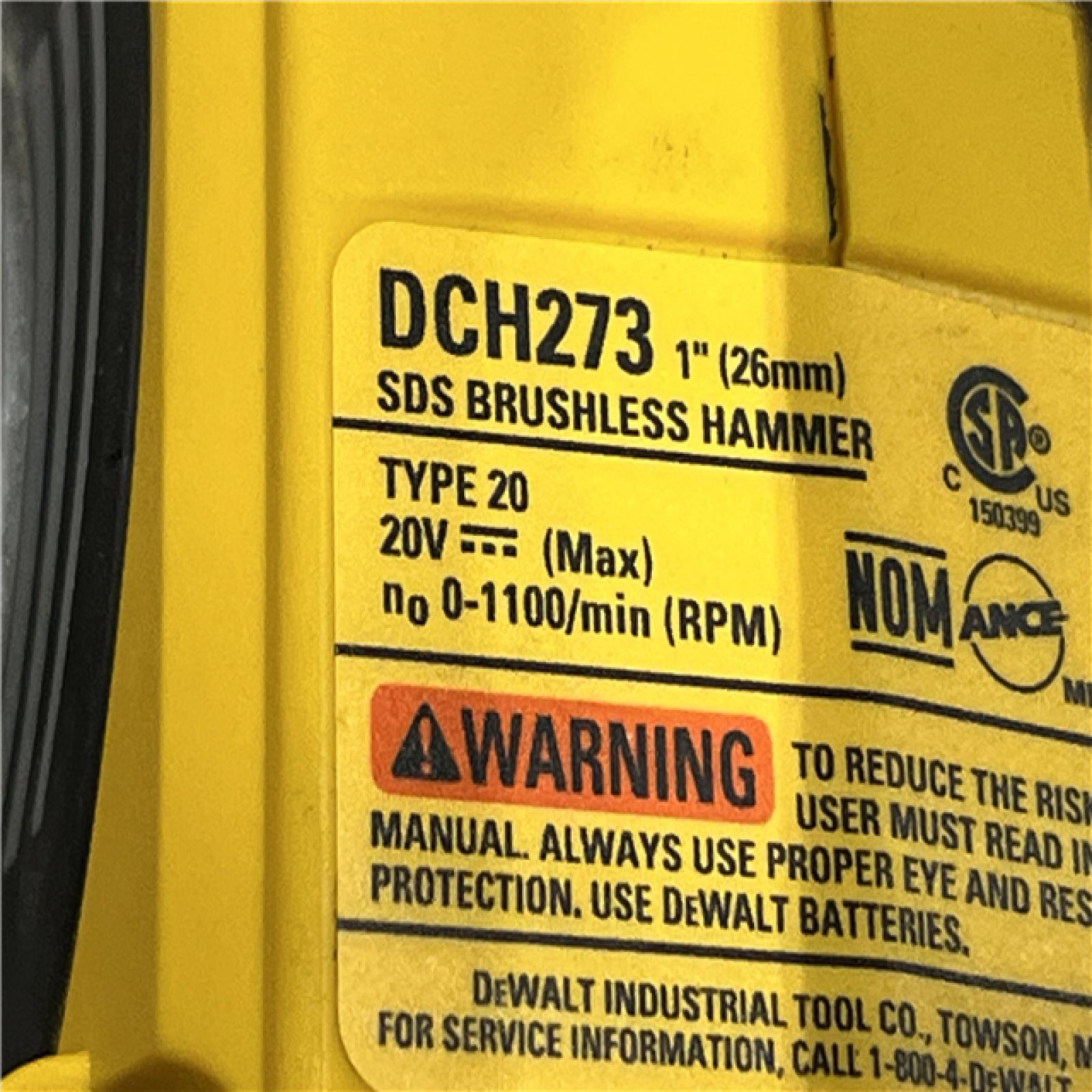 AS-IS DEWALT 20V MAX XR Cordless Brushless 1 in. SDS Plus L-Shape Rotary Hammer (Tool Only)