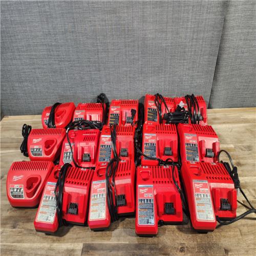 HOUSTON - LOCATION - AS-IS MILWAUKEE BATTERY CHARGER PACK QTY - 15