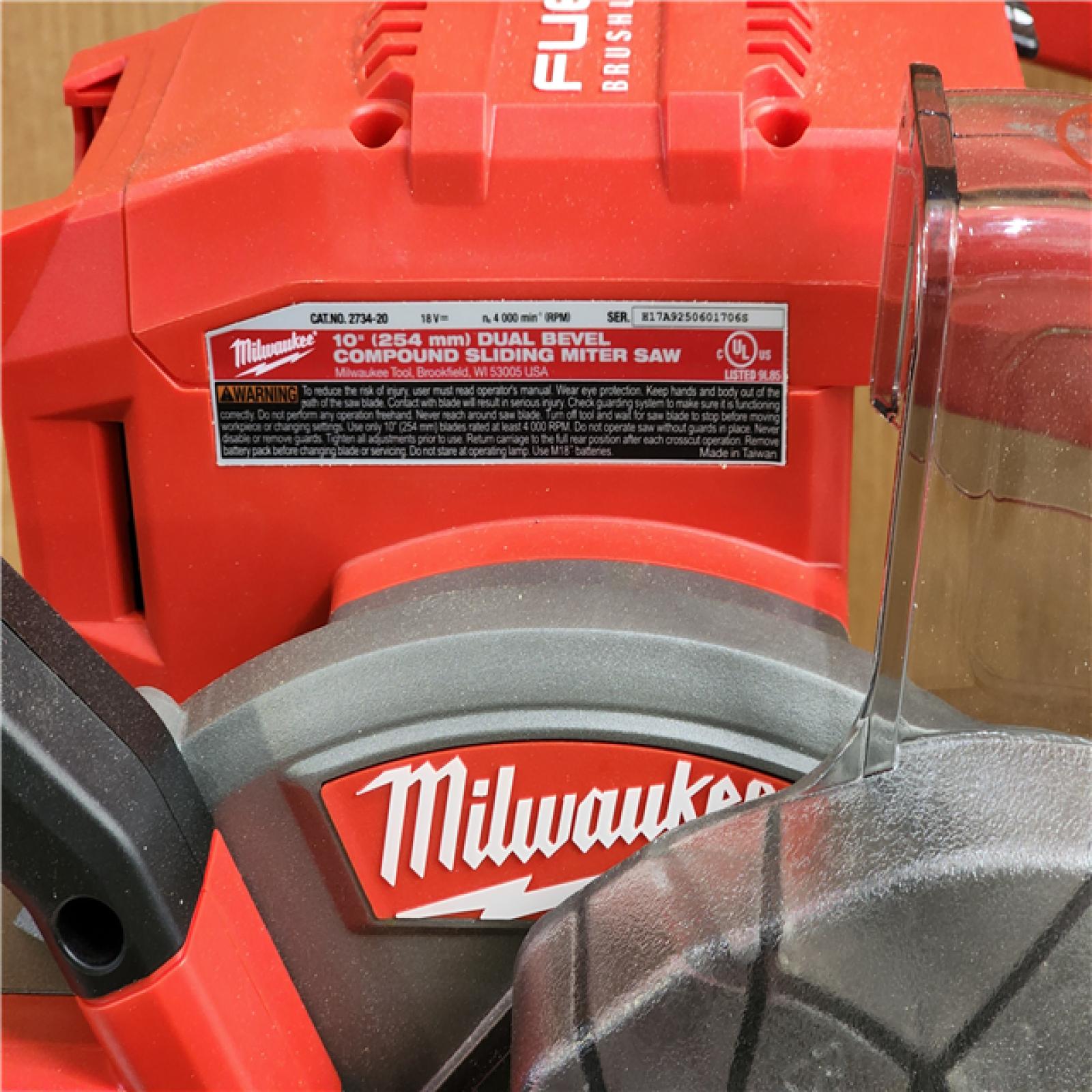 HOUSTON LOCATION - AS-IS M18 FUEL 18V 10 in. Lithium-Ion Brushless Cordless Dual Bevel Sliding Compound Miter Saw Kit with One 8.0 Ah Battery