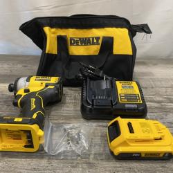 AS-IS DEWALT Atomic 20V Max Lithium-Ion Brushless Cordless Compact 1/4 in. Impact Driver Kit