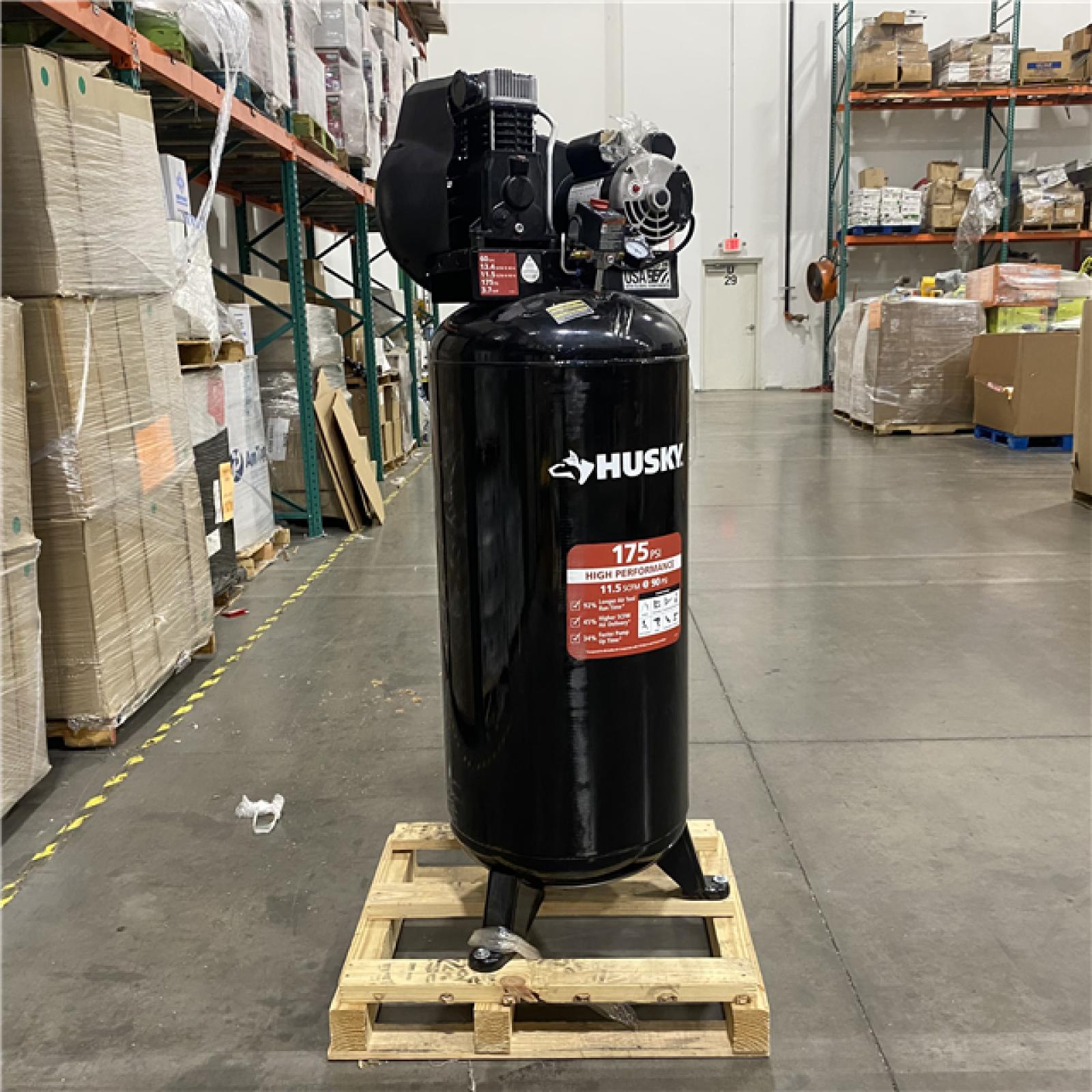 Dallas Location - As-Is Husky C603H Stationary Electric Air Compressor