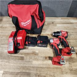 HOUSTON LOCATION - AS - IS Milwaukee 18-Volt Lithium-Ion Brushless Cordless Compact Hammer Drill/Impact Combo Kit