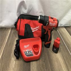 AS-IS Milwaukee 12-Volt Lithium-Ion Brushless Cordless Subcompact Brushless Drill Driver Kit