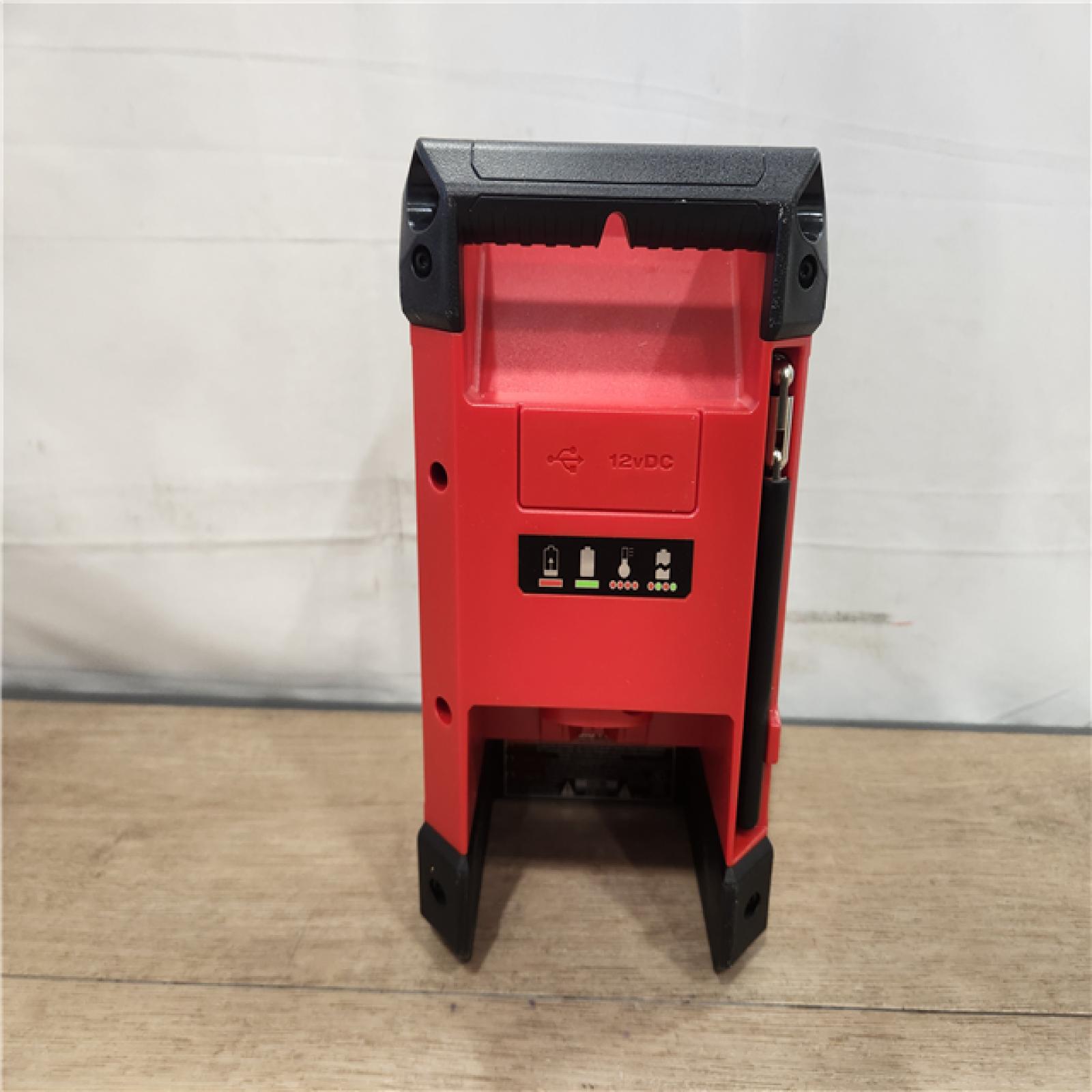 AS-IS- Milwaukee 12-Volt Lithium-Ion Cordless Bluetooth/AM/FM Jobsite Radio with Charger