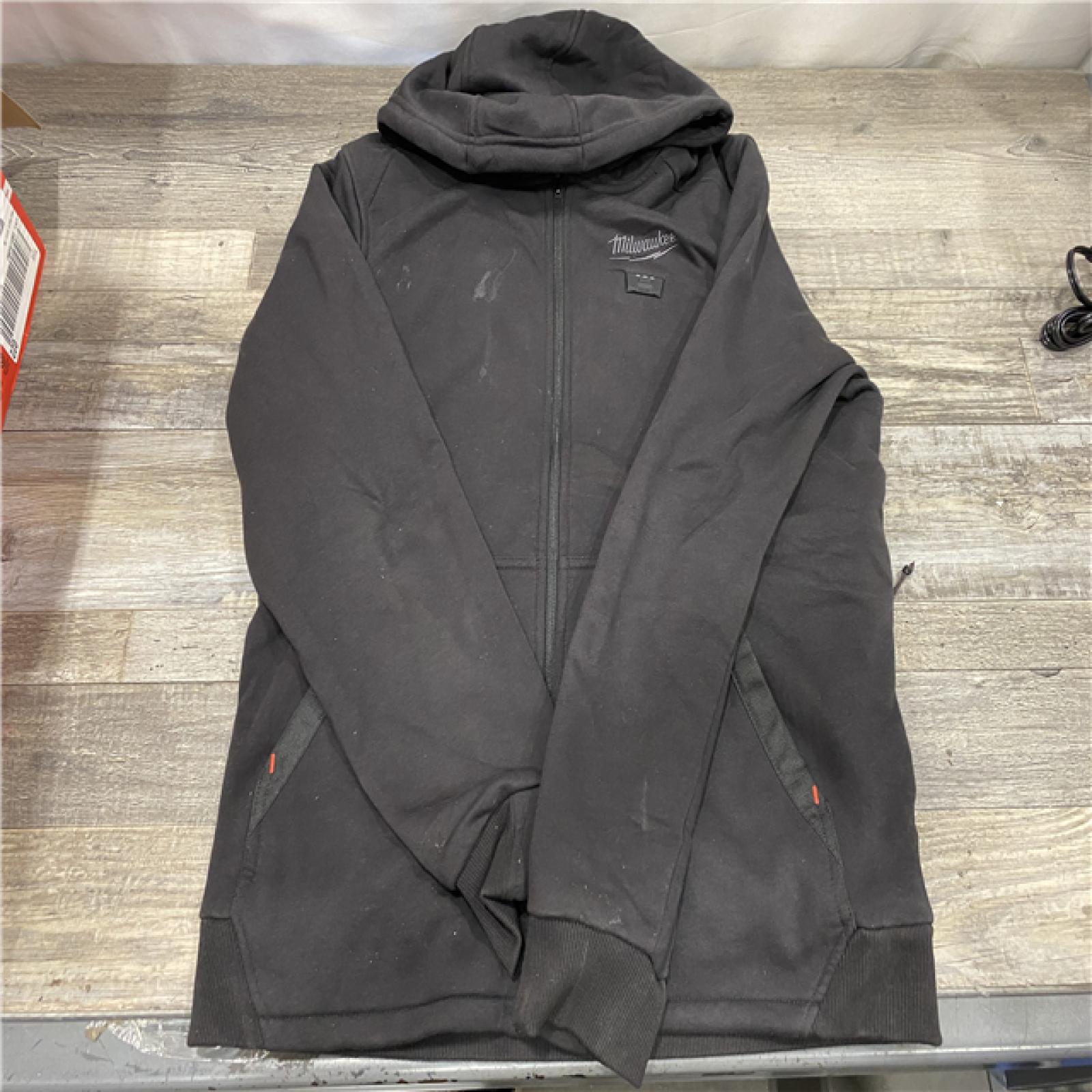 AS-IS Milwaukee Men's Medium 12-Volt Lithium-Ion Cordless Black Heated Jacket Hoodie Kit