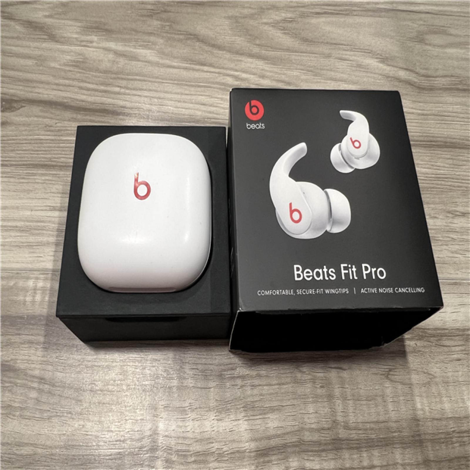 AS-IS Beats - Fit Pro True Wireless Noise Cancelling In-Ear Earbuds - White