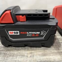 AS-IS Milwaukee 18-Volt Lithium-Ion XC Starter Kit with One 5.0Ah Battery and Charger