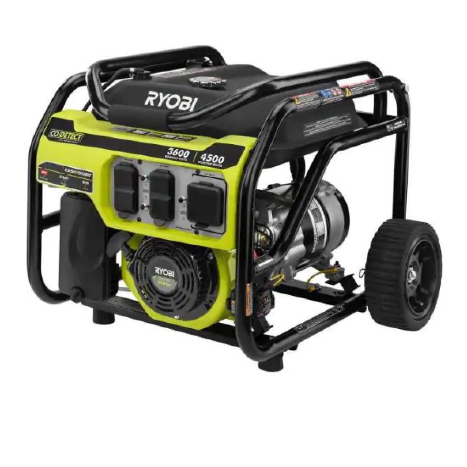 NEW! - RYOBI 3 600-Watt Gasoline Powered Recoil Start Portable Generator