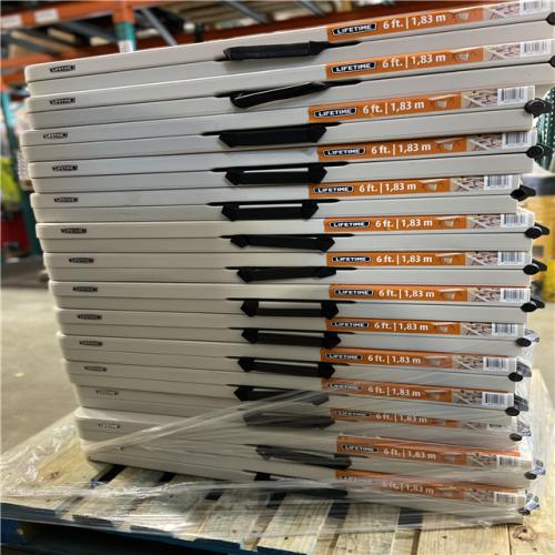 DALLAS LOCATION - Lifetime 6 ft. Fold-in-Half Table: Almond PALLET - (14 UNITS)