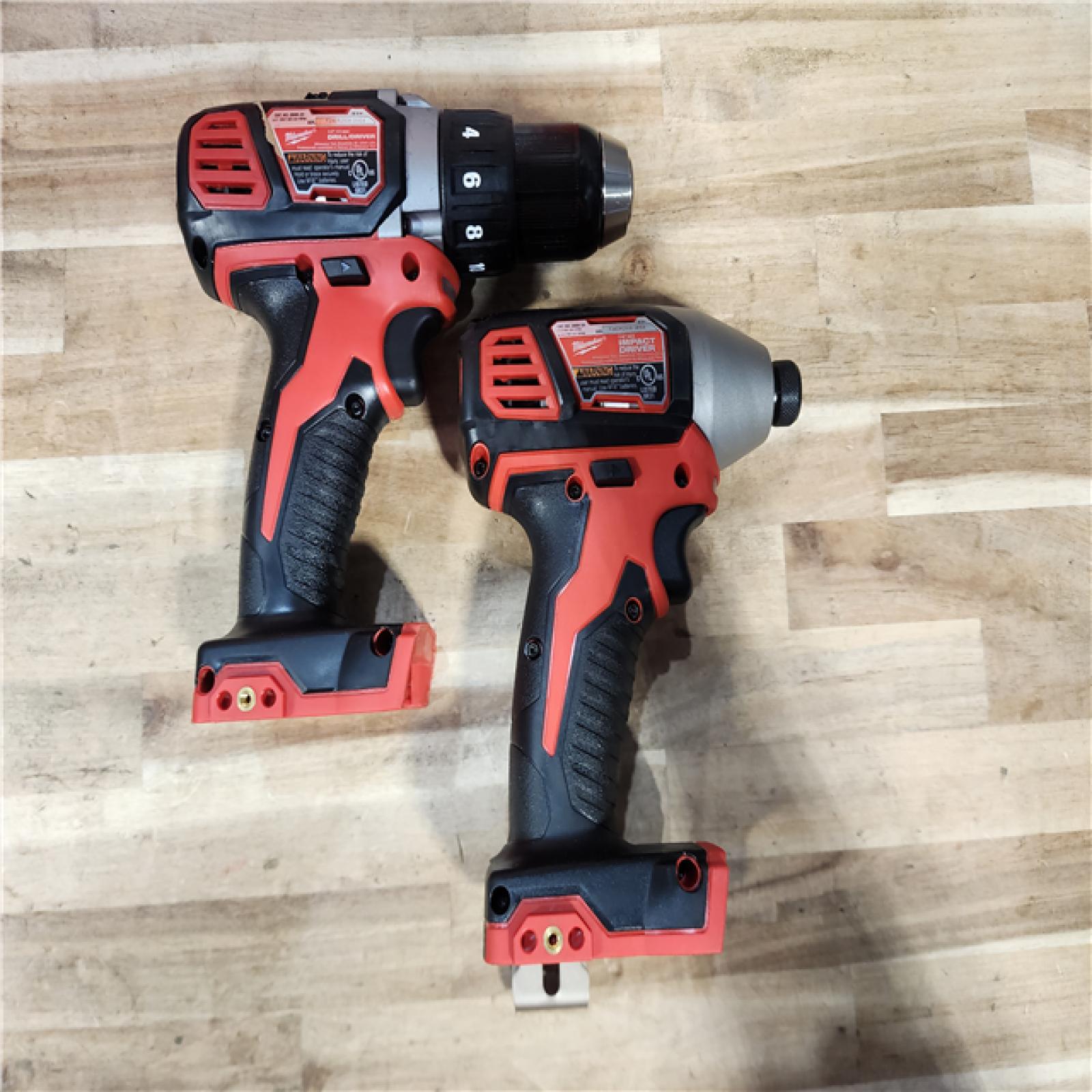 HOUSTON LOCATION - AS-IS Milwaukee 18V Lithium-Ion Cordless Drill Driver/Impact Driver Combo Kit