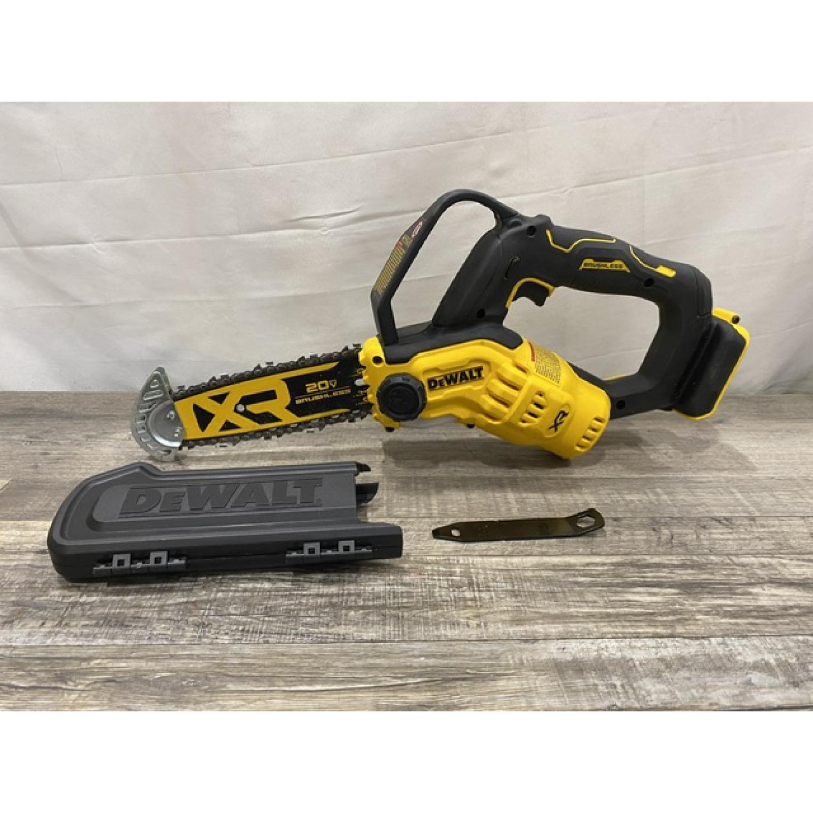 AS-IS DEWALT 20V MAX 8 in. Brushless Cordless Battery Powered Pruning Chainsaw (Tool Only)