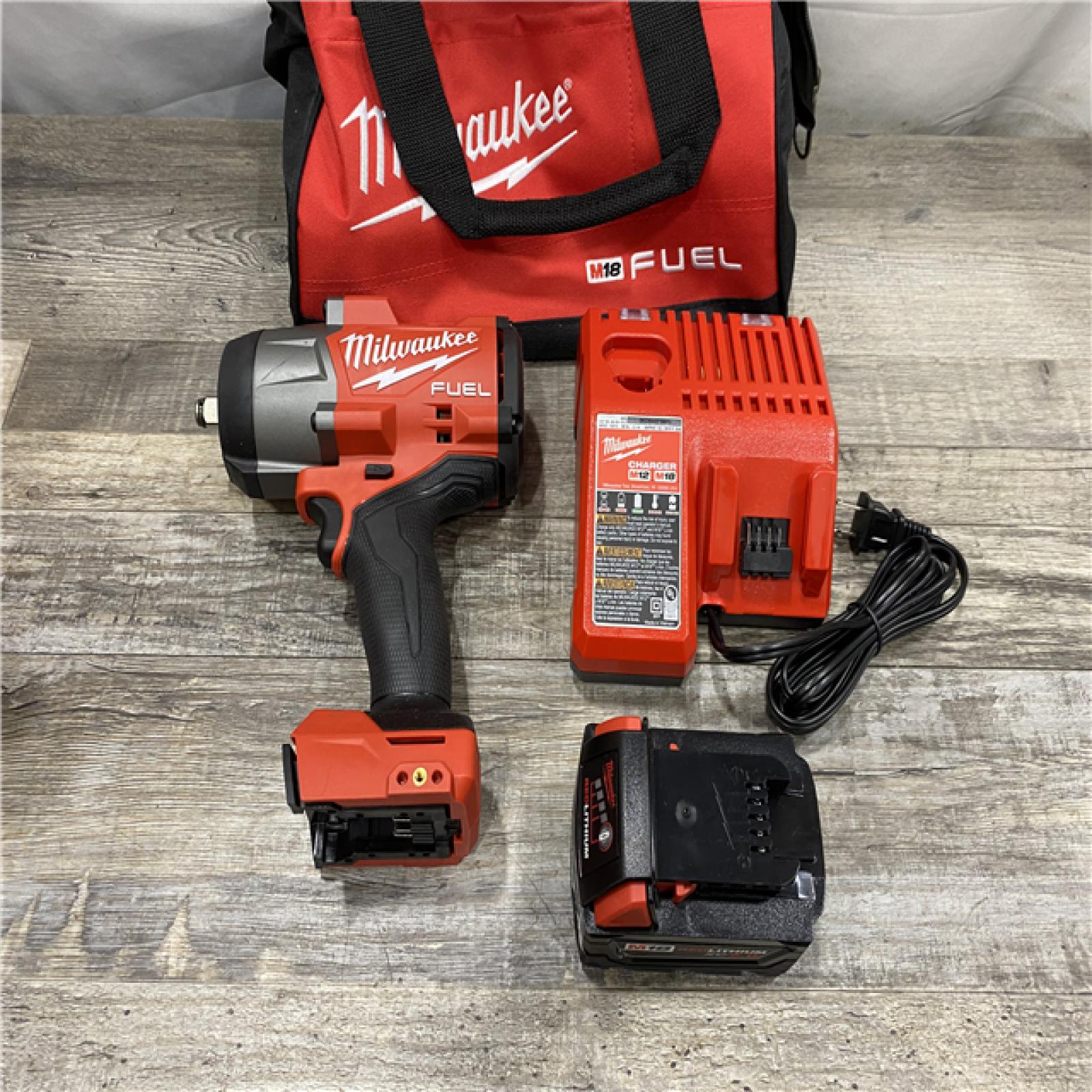 AS-IS Milwaukee FUEL 18V Lithium-Ion Brushless Cordless 1/2 in. Impact Wrench w/Friction Ring Kit