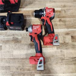 HOUSTON LOCATION - AS - IS Milwaukee 2 Tool Combo Kit W/ (2) Battery & Charger