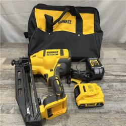 AS-IS DEWALT 20V MAX XR 16-Gauge Electric Cordless Angled Finishing Nailer Kit