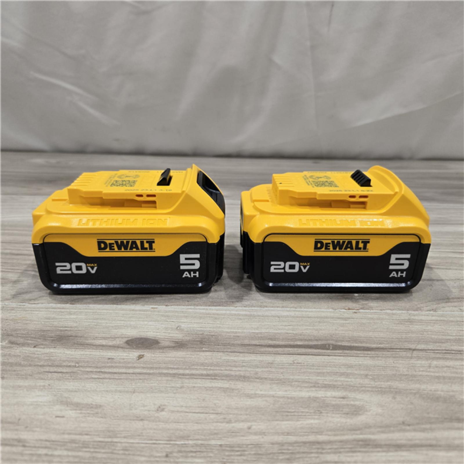 AS-IS DEWALT 20V MAX XR Premium Lithium-Ion 5.0Ah Battery Pack (2 Pack)