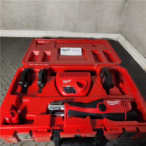 HOUSTON Location-AS-IS- Milwaukee M12 Force Logic Press Tool 1/2 in. to 1 in. Kit APPEARS IN LIKE NEW Condition