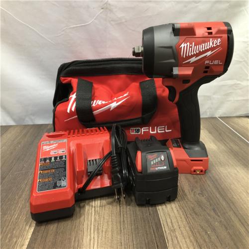 AS-IS Milwaukee  FUEL 18V Lithium-Ion Brushless Cordless 1/2 in. Impact Wrench w/Friction Ring Kit