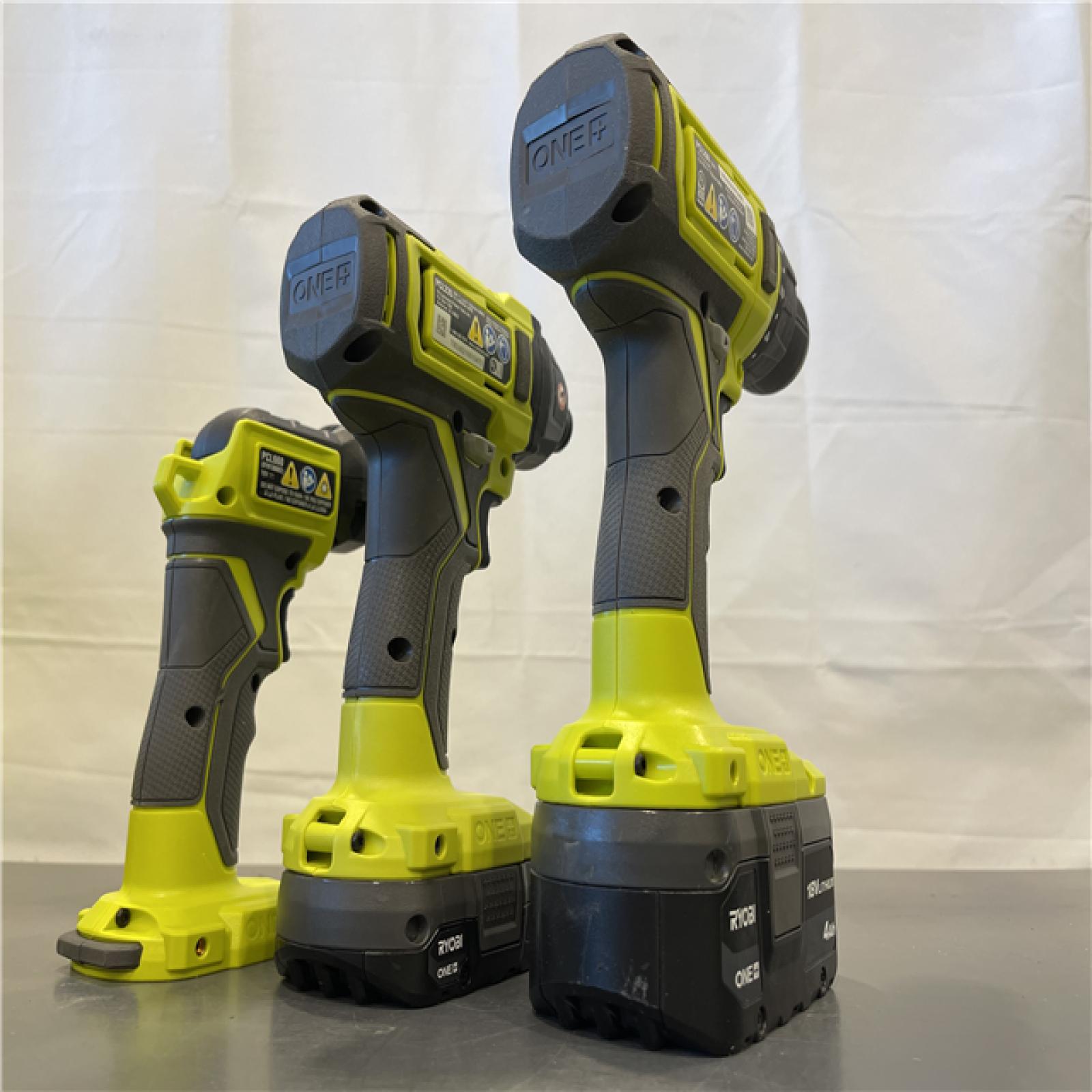 AS-IS - ONE+ 18V Cordless 6-Tool Combo Kit with 1.5 Ah Battery, 4.0 Ah Battery, and Charger
