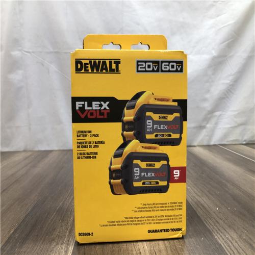 NEW- DEWALT FLEXVOLT 20V/60V MAX Lithium-Ion 9.0Ah Battery Pack (2 Pack)