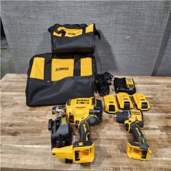 Houston AS-IS DeWalt Nail Gun and Drill and Batteries QTY/3 with Charger QTY/2