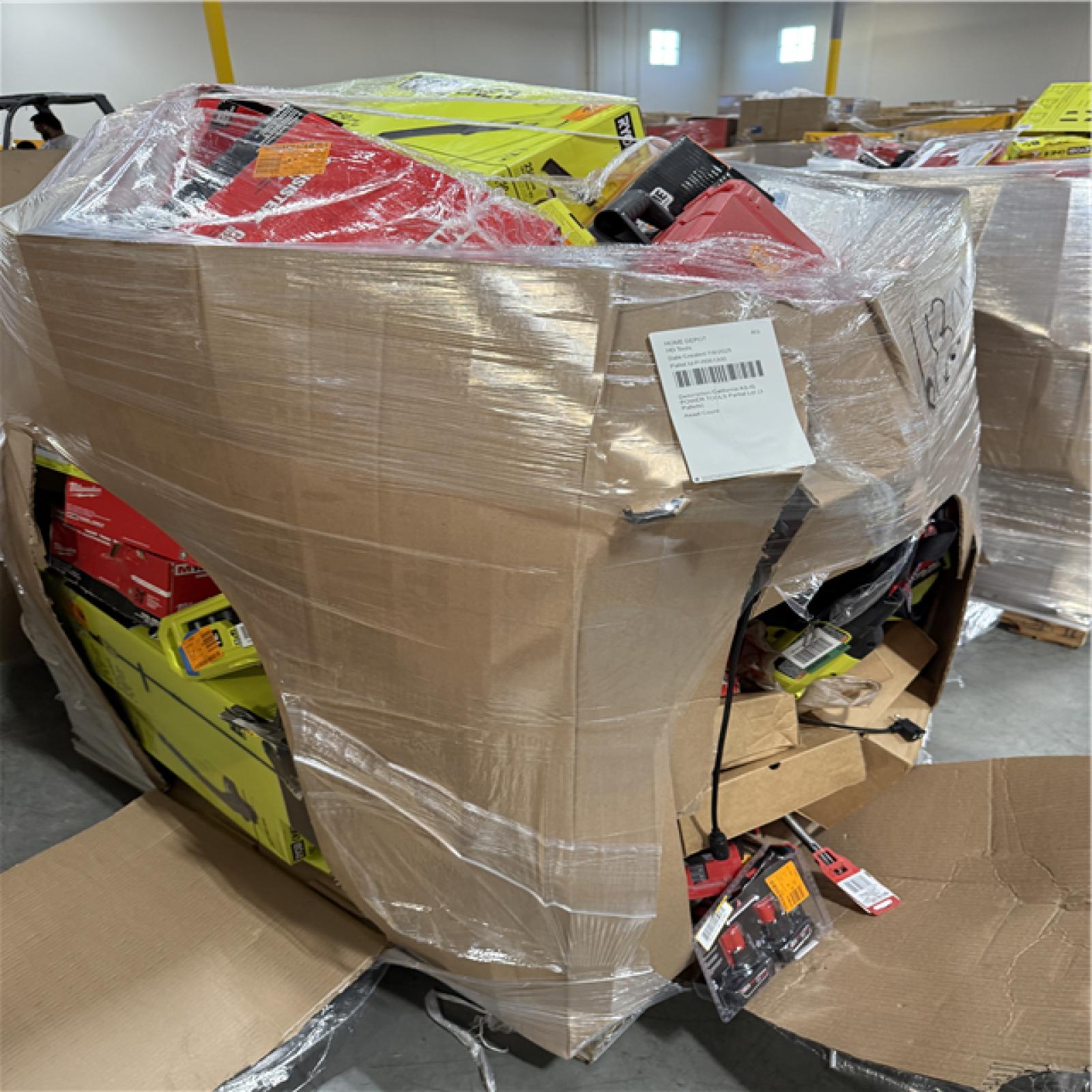 California AS-IS POWER TOOLS Partial Lot (3 Pallets) P-R061300