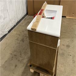 Houston Location - AS-IS home improvement pallet MELPARK 48 ANTIQUE OAK VANITY
