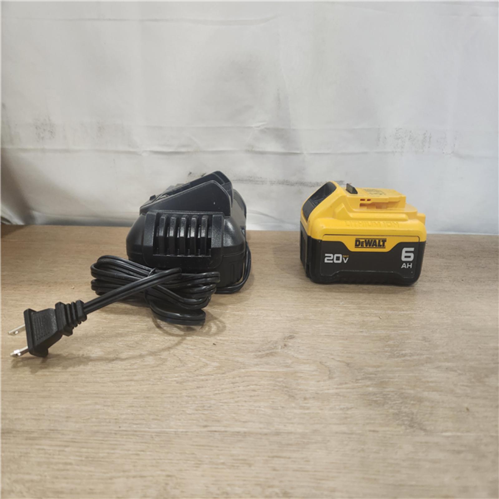 AS-IS- DEWALT 20V MAX Lithium-Ion 6.0 Ah Battery and Charger