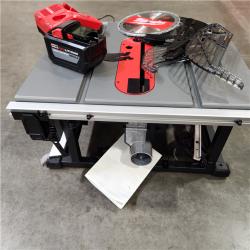 As-Is- Milwaukee M18 FUEL ONE-KEY 18- Volt Lithium-Ion Brushless Cordless 8-1/4 in. Table Saw Kit W/(1) 12.0Ah Battery & Rapid Charger