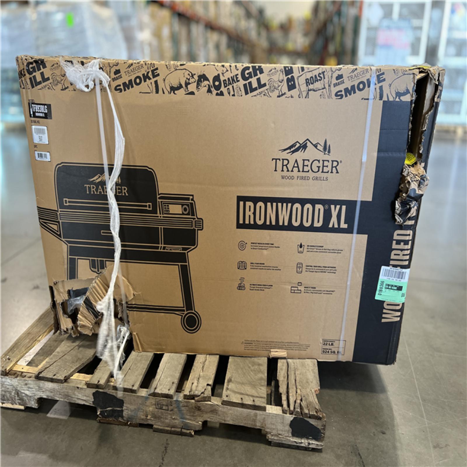 DALLAS LOCATION - Traeger Ironwood XL Wi-Fi Pellet Grill and Smoker in Black