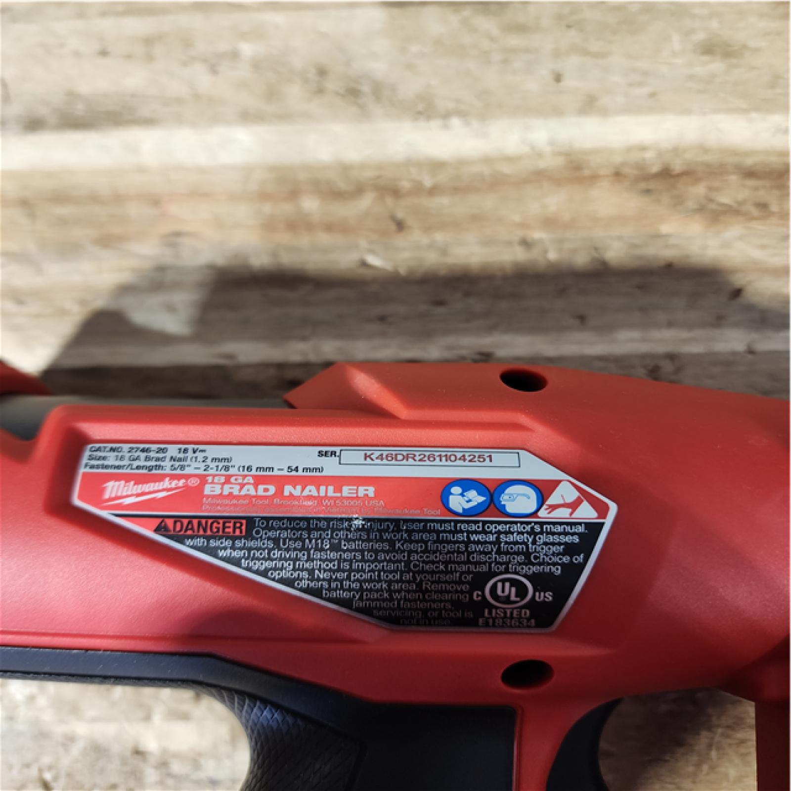 Houston Location AS-IS Milwaukee FUEL 18-Volt Lithium-Ion Brushless Cordless Gen II 18-Gauge Brad Nailer (Tool-Only)
