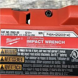 AS-IS Milwaukee FUEL 12V Li-Ion Brushless Cordless Stubby 3/8 in. Impact Wrench Kit
