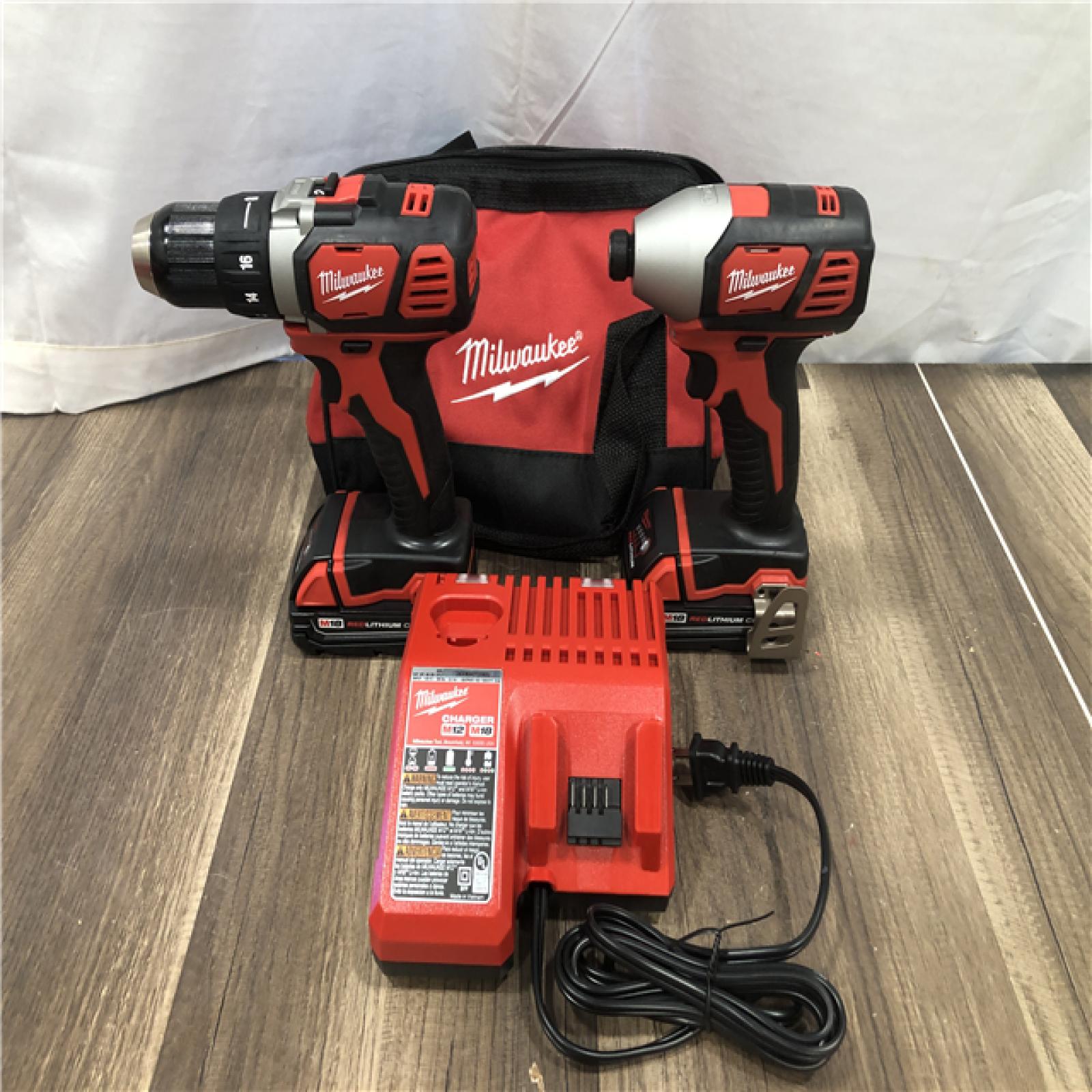 AS-IS Milwaukee 18V Lithium-Ion Cordless Drill Driver/Impact Driver Combo Kit