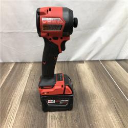 AS-IS Milwaukee  FUEL 18V Lithium-Ion Brushless Cordless 1/4 in. Hex Impact Driver Kit