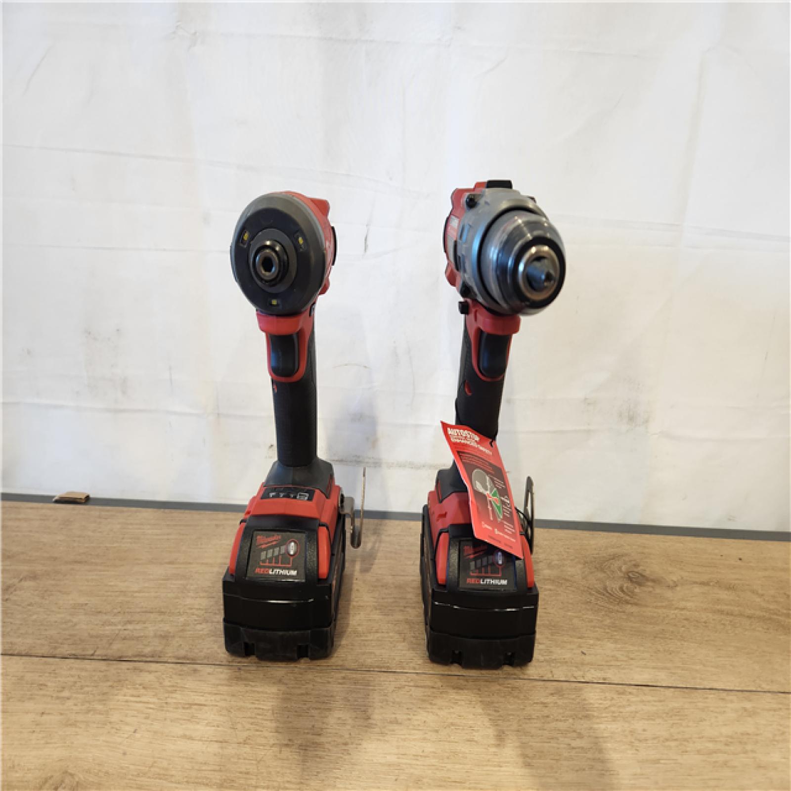 AS-IS- Milwaukee FUEL 18V Lithium-Ion Brushless Cordless Hammer Drill and Impact Driver Combo Kit