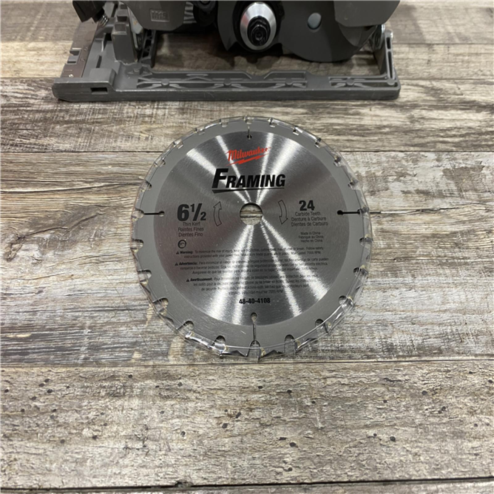 AS-IS Milwaukee FUEL 18V Lithium-Ion Brushless Cordless 6-1/2 in. Circular Saw (Tool-Only)