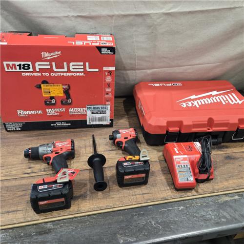 GOOD- MILWAUKEE FUEL 18V Lithium-Ion Brushless Cordless Hammer Drill and Impact Driver Combo Kit (2-Tool) with 2 Batteries