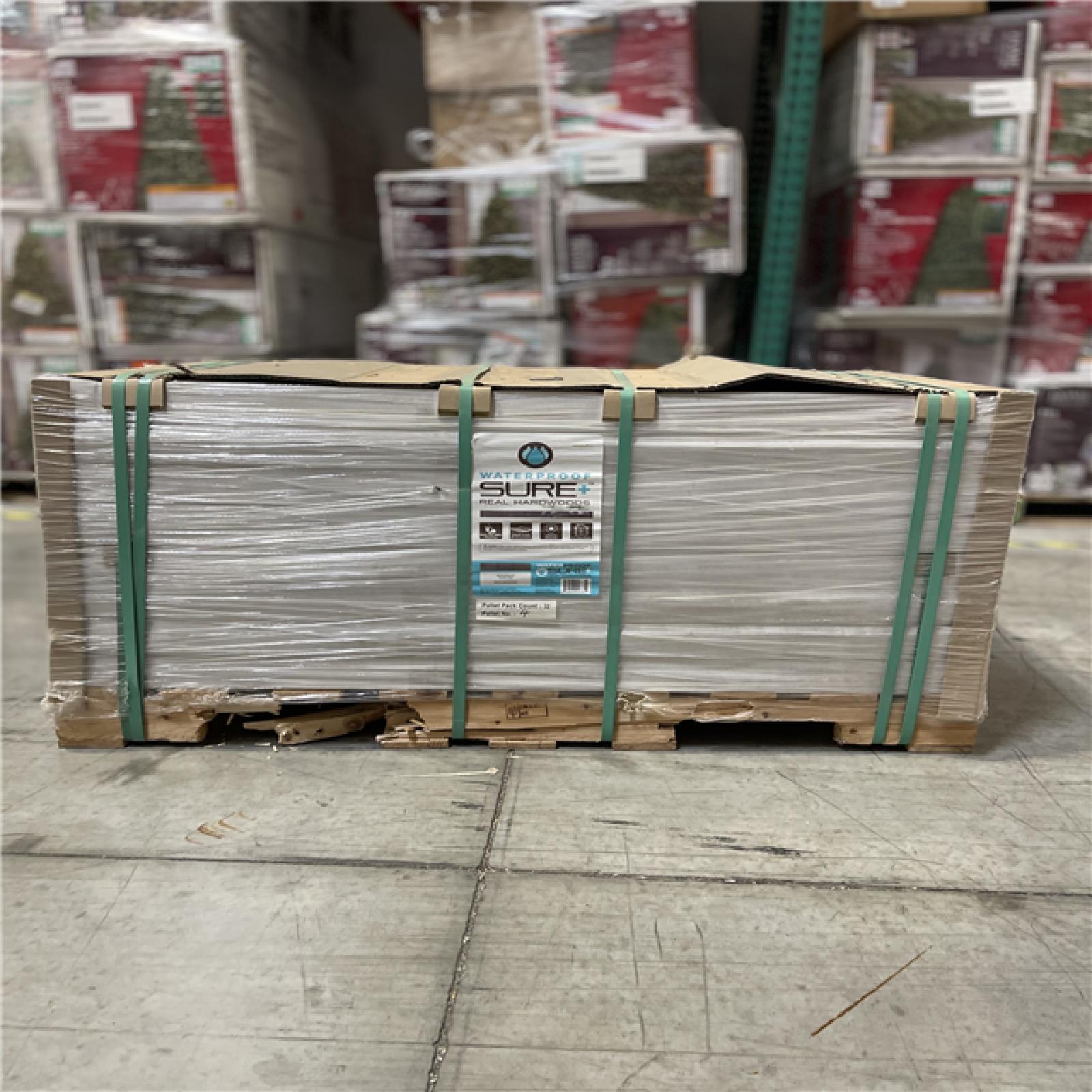 DALLAS LOCATION -  Sure+ Taupe Oak White Oak 1/4 in. T x 6.5 in. W Click Lock Wire Brushed Engineered Hardwood Flooring PALLET- (32 CASES)