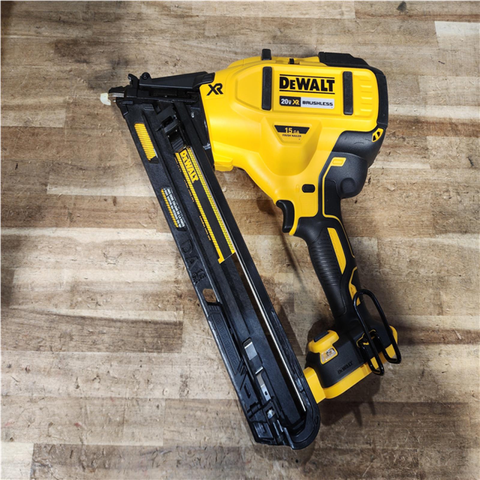 Houston Location  AS-IS DEWALT Cordless 20V MAX XR Angled Finish Nailer (Tool Only)