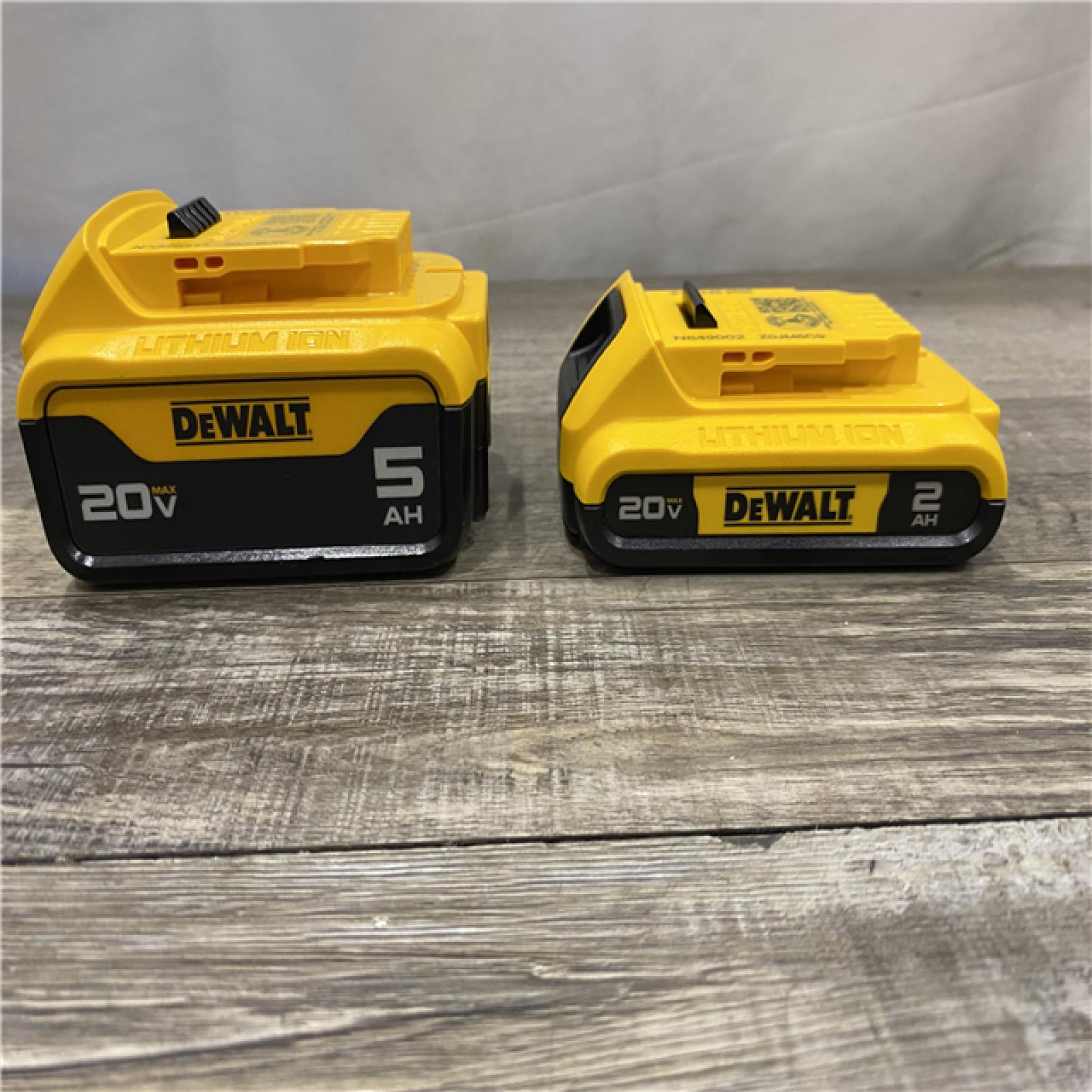 AS-IS DEWALT 20V MAX Lithium-Ion Battery Kit with 5.0Ah and 2.0Ah Battery and Charger