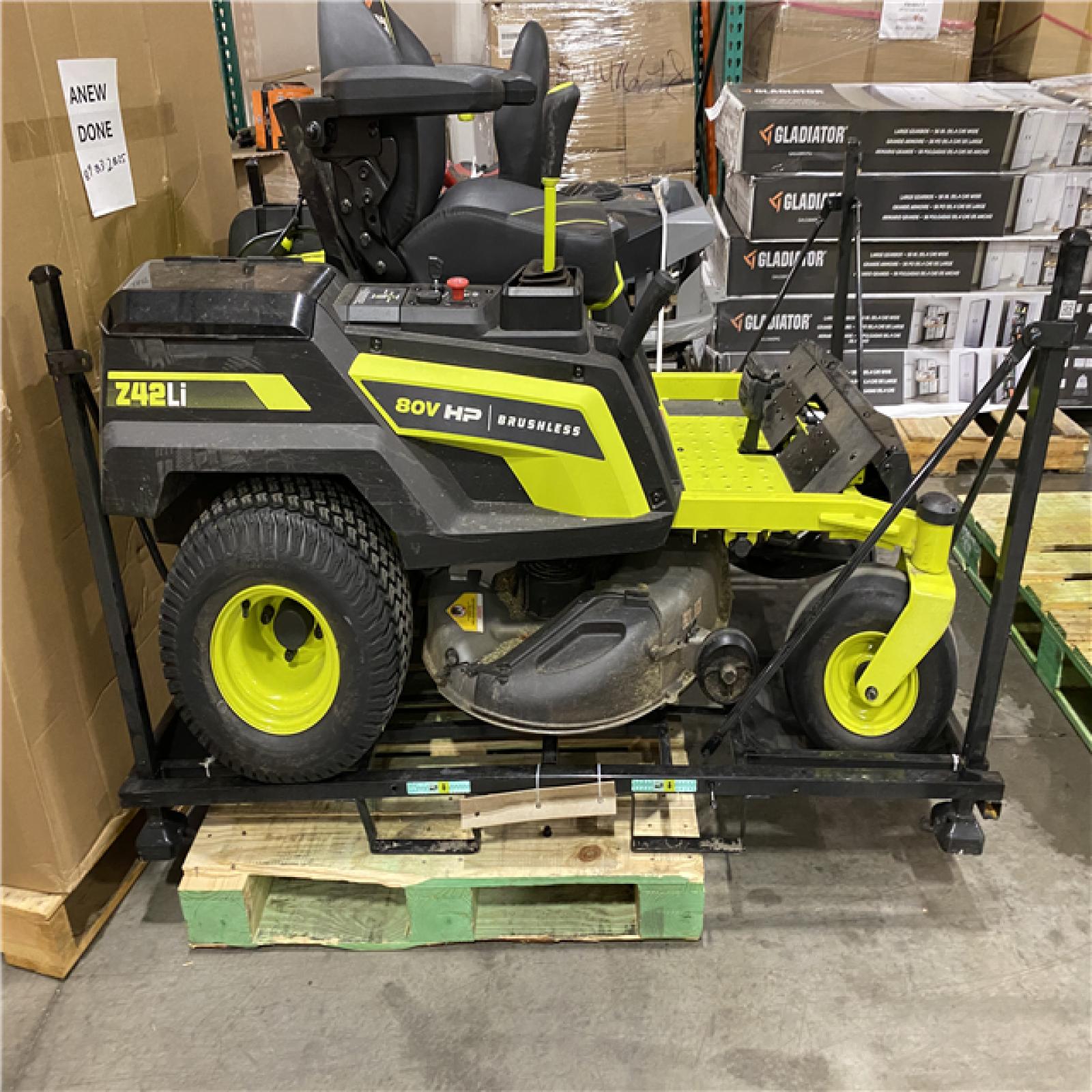 Dallas Location - As-Is RYOBI 80V HP Brushless 42 in. Battery Electric Cordless Zero Turn Riding Mower (2) 80V Batteries and Charger
