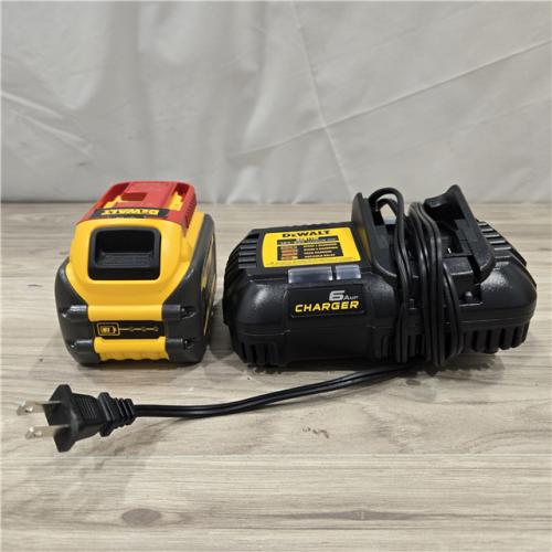 AS-IS DEWALT FLEXVOLT 20V/60V MAX Lithium-Ion 6.0Ah Battery Pack with 6 Amp Output Charger