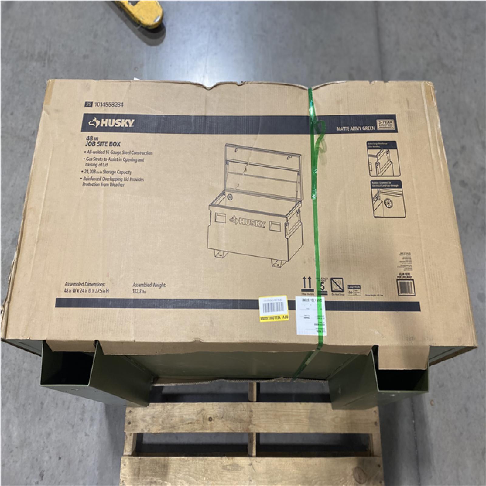 DALLAS LOCATION- HUSKY 48 IN. JOB SITE CHEST (MATTE ARMY GREEN)