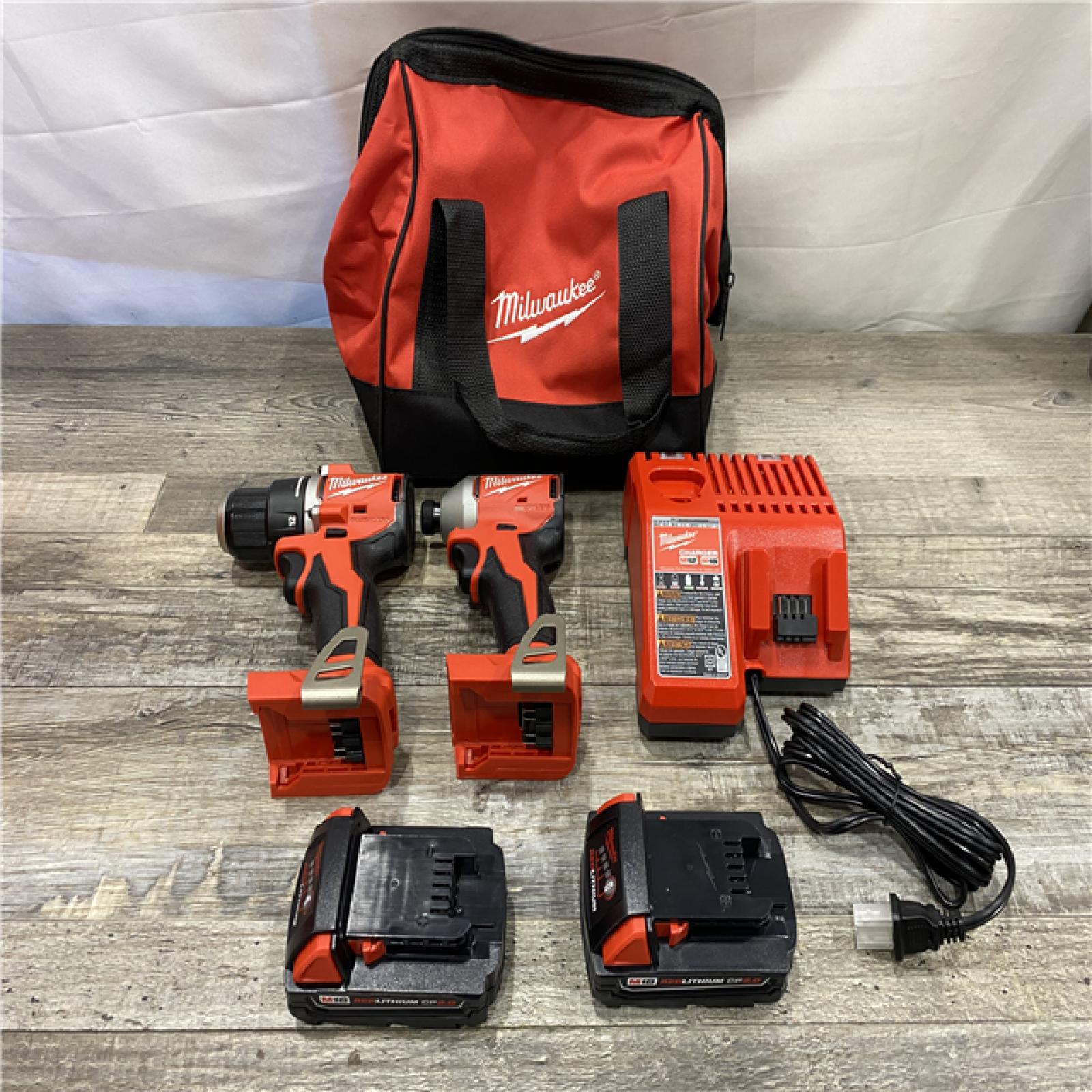 AS-IS Milwaukee 18V Lithium-Ion Brushless Cordless Compact Drill/Impact Combo Kit